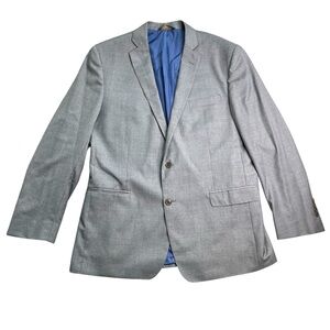 Brooks Brothers Blazer Mens 46L Gray Regent Wool Vitale Barberis Canonico